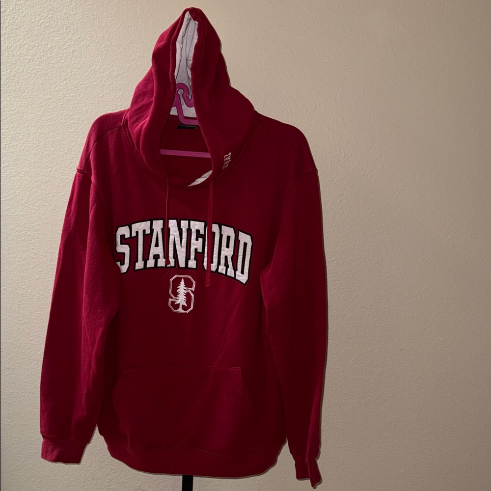Colosseum Stanford University Red Hoodie Pull Over Sweatshirt Men’s Size L